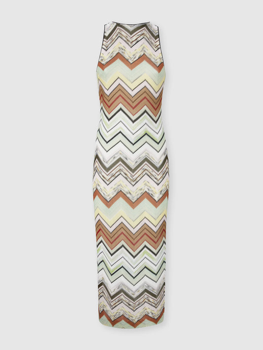 Missoni women's halter neckline dress — chevron knit in cotton viscose, product shot