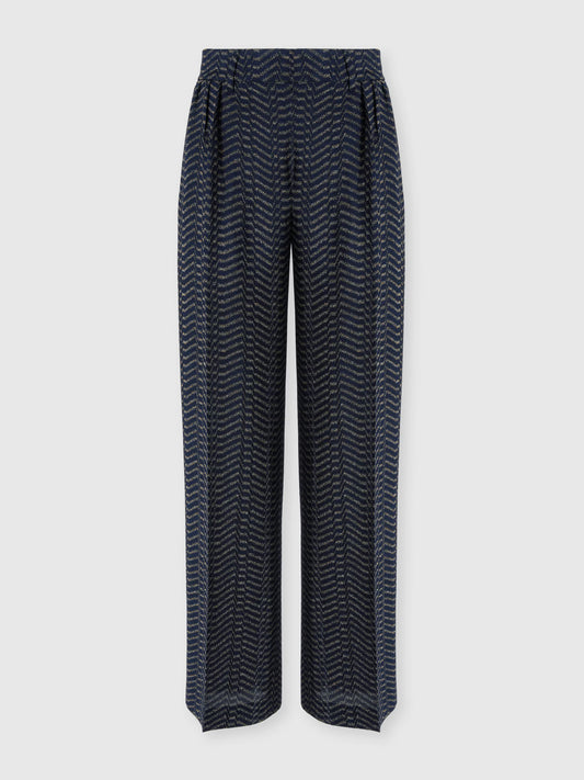 CLASSIC LAMÉ TROUSERS W GREEK KEY MOTIF