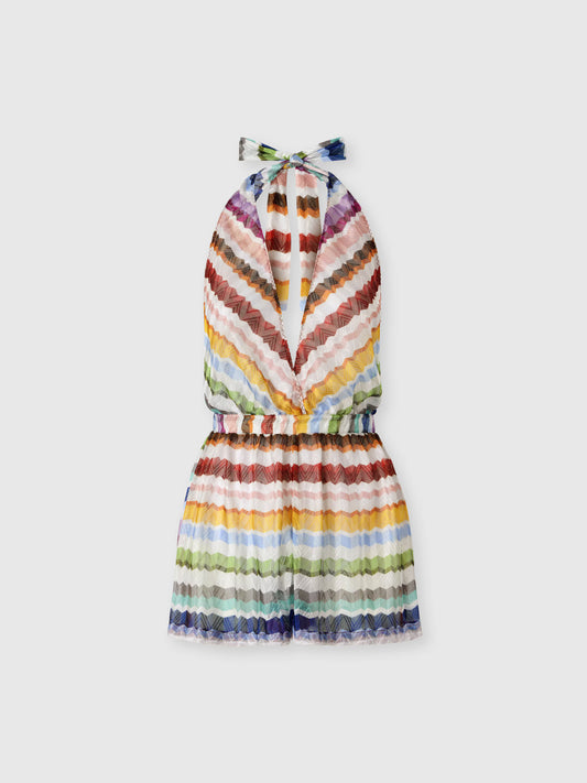 SHORT ZIG ZAG TULLE PLAYSUIT