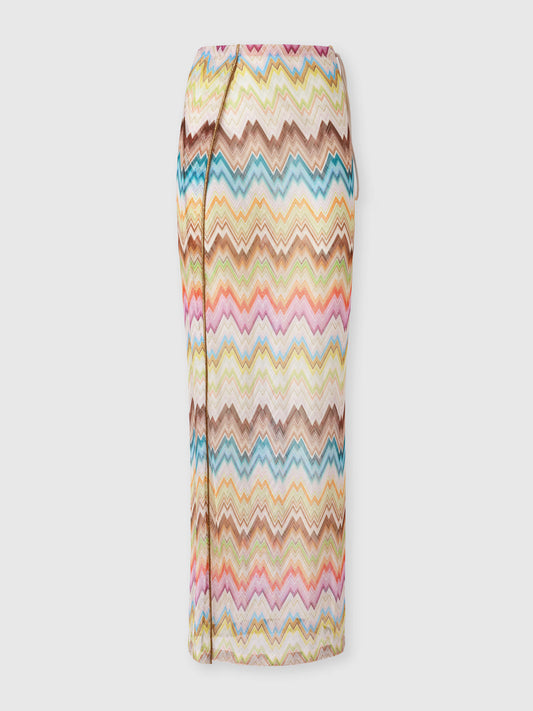 WRAP SKIRT WITH ZIG ZAG PRINT