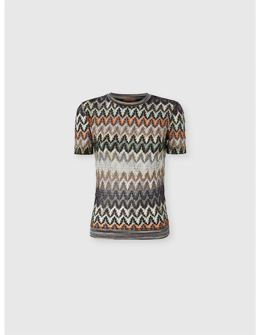 Missoni knitted sweater with zig zag pattern 