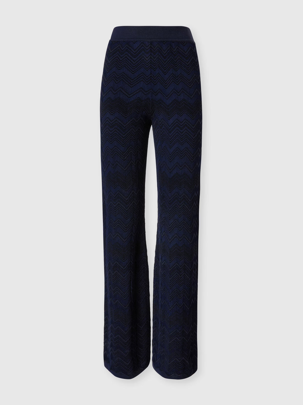 ZIG ZAG KNIT STRAIGHT-LEG TROUSERS