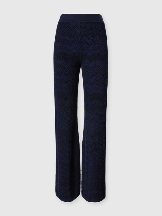 ZIG ZAG KNIT STRAIGHT-LEG TROUSERS