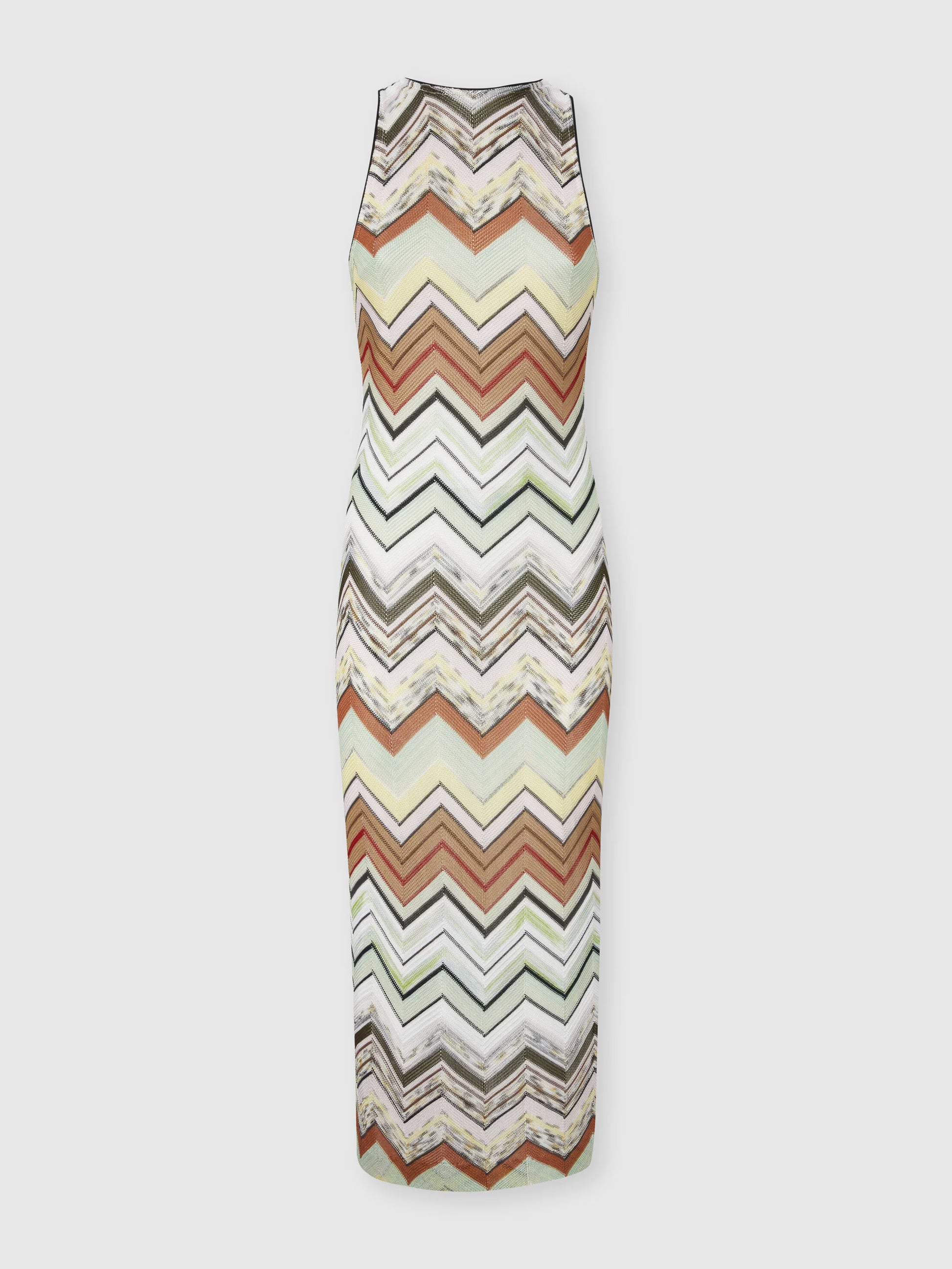 Missoni women's halter neckline dress — chevron knit in cotton viscose, product shot