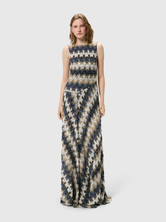 LONG DRESS WITH LACE MOTIF