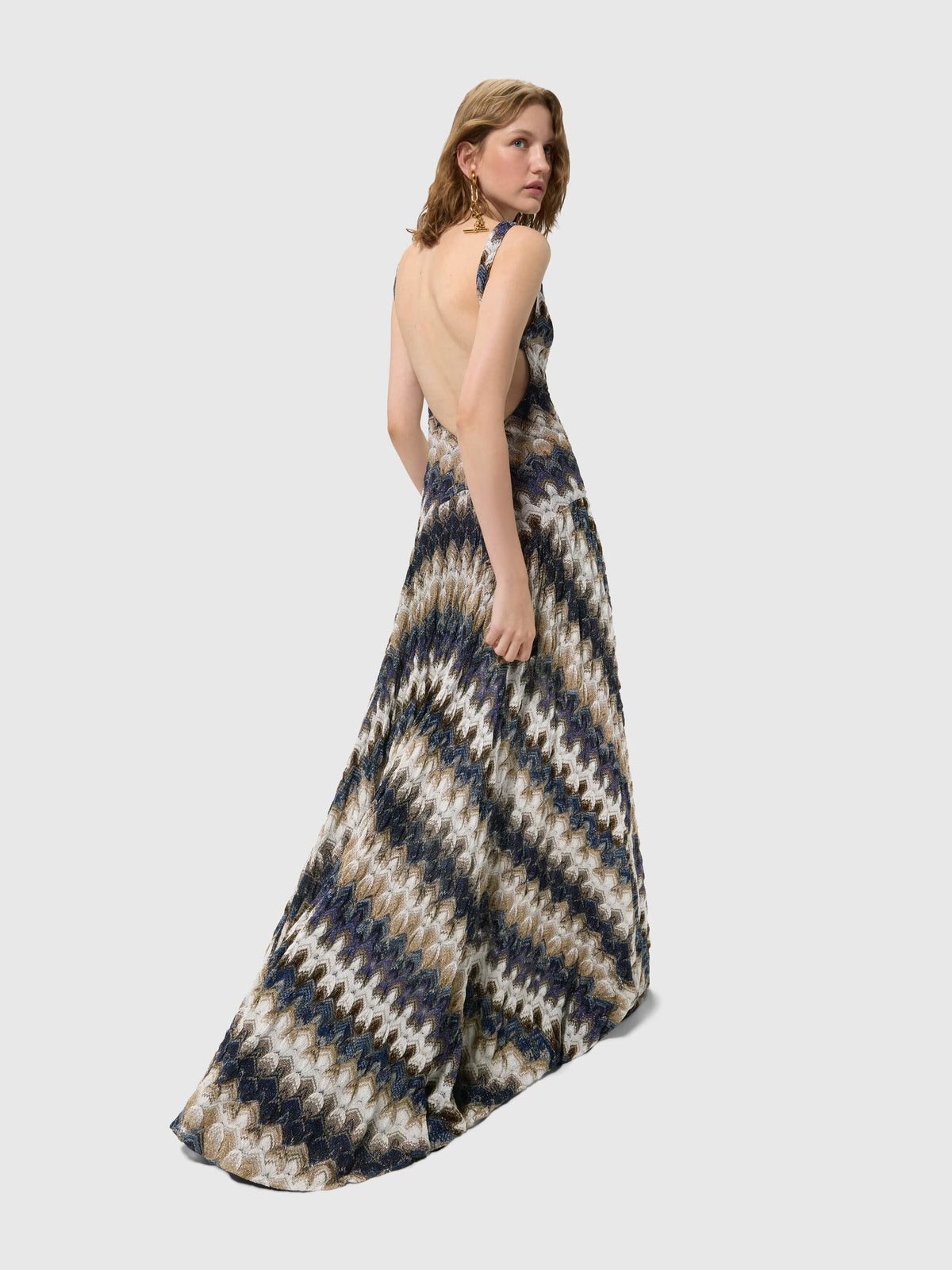 LONG DRESS WITH LACE MOTIF