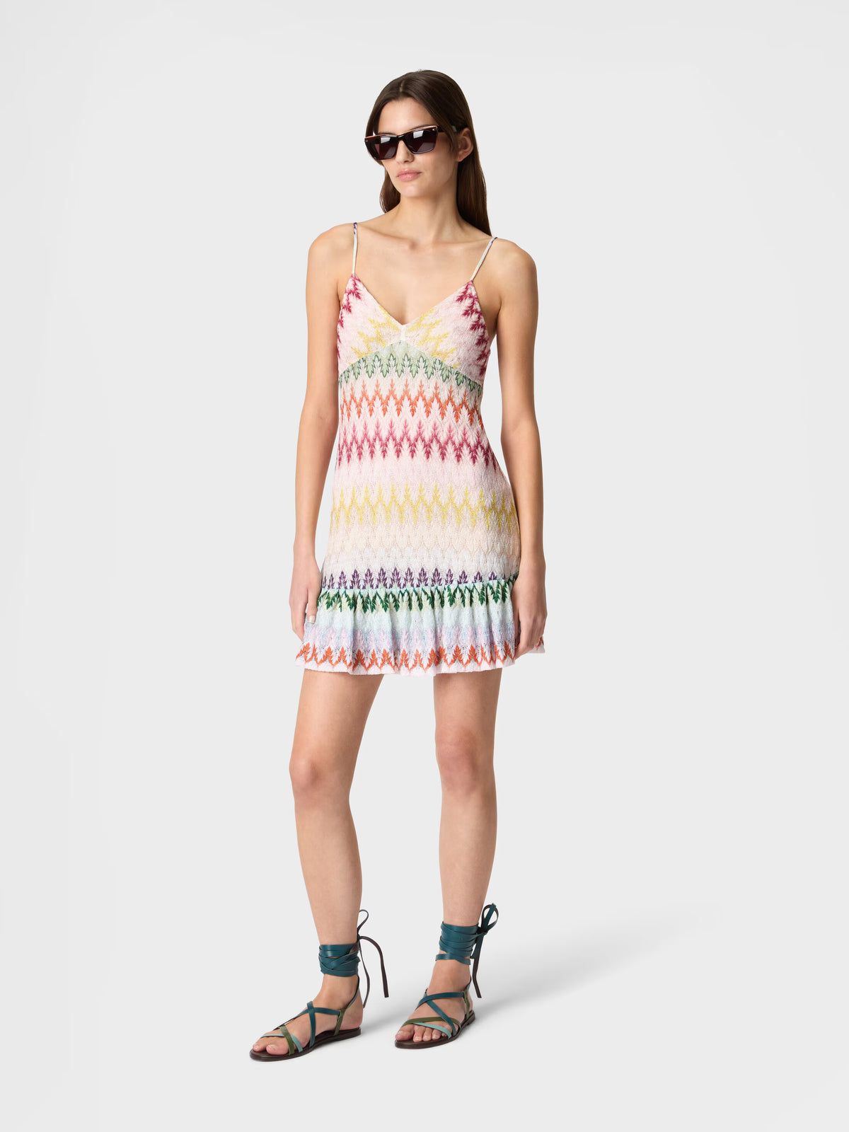 MINI DRESS WITH ZIGZAG LACE