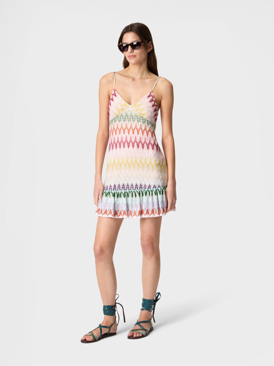 MINI DRESS WITH ZIGZAG LACE