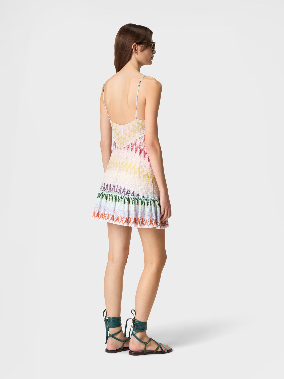 MINI DRESS WITH ZIGZAG LACE