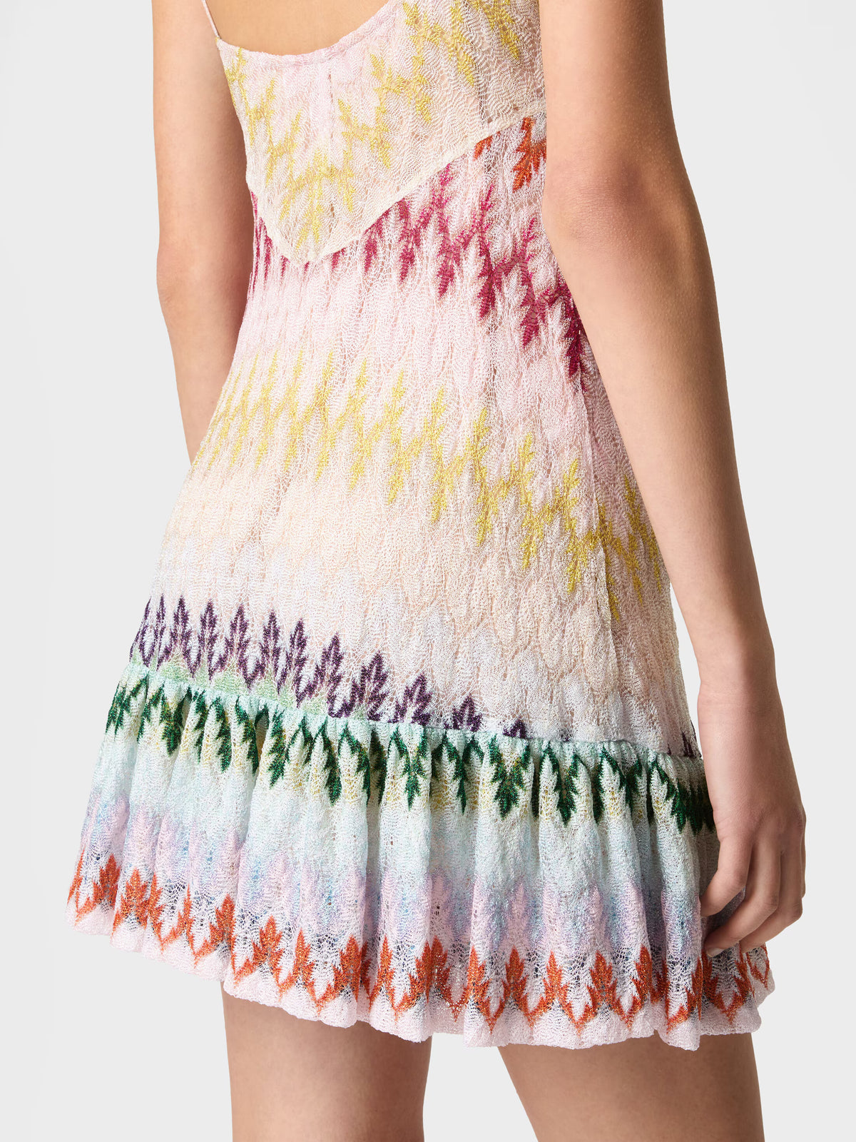 MINI DRESS WITH ZIGZAG LACE