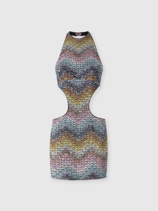 SLEEVELESS ZIGZAG MINI DRESS