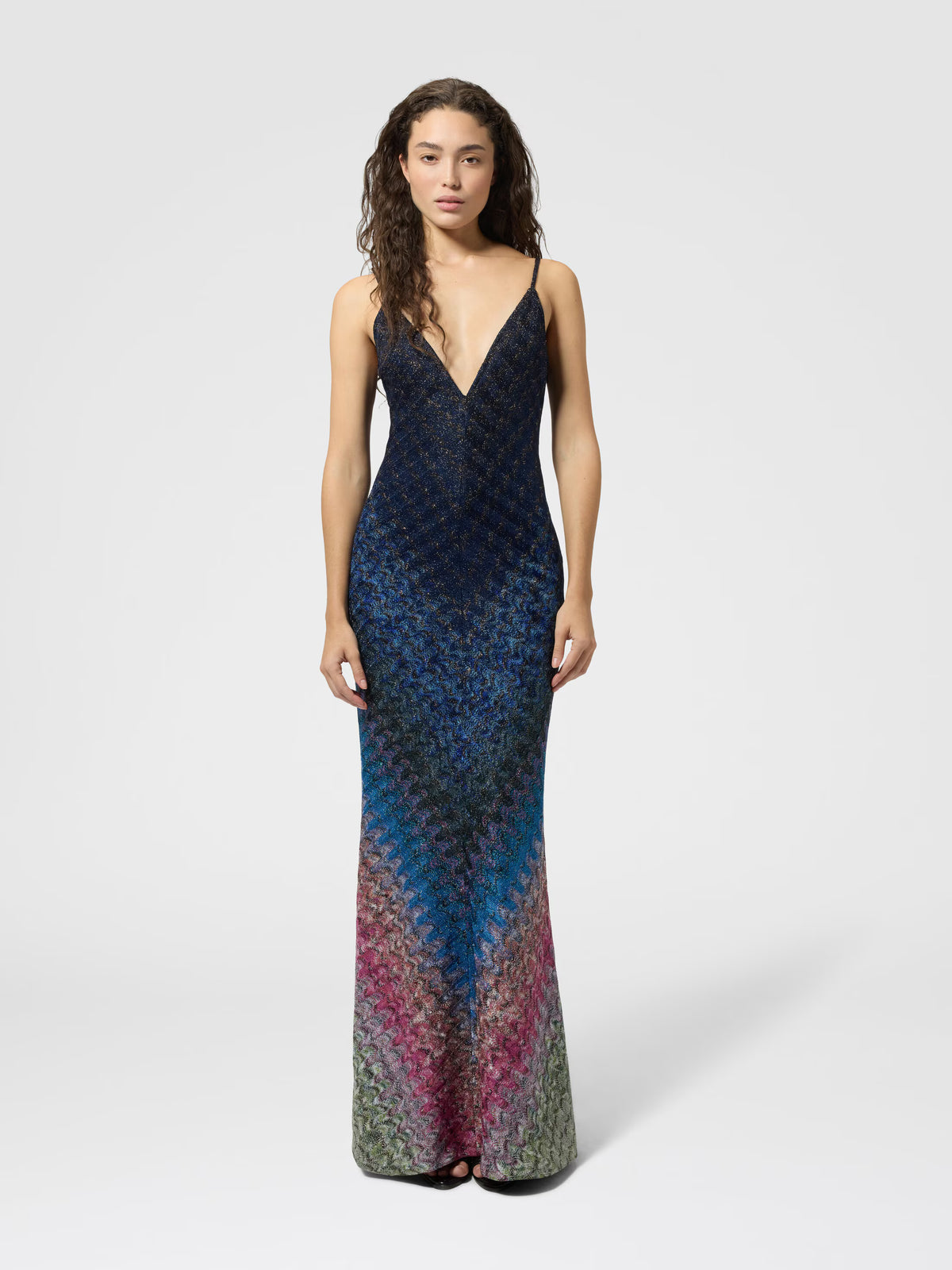 DÉGRADÉ LAMÉ LONG DRESS