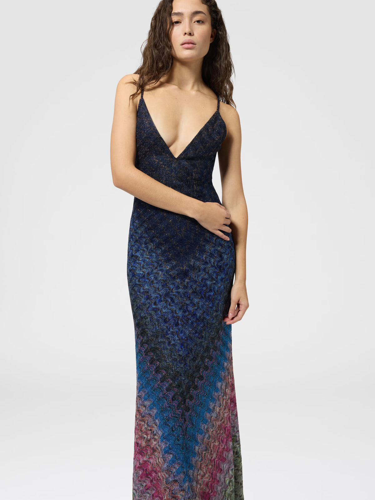 DÉGRADÉ LAMÉ LONG DRESS