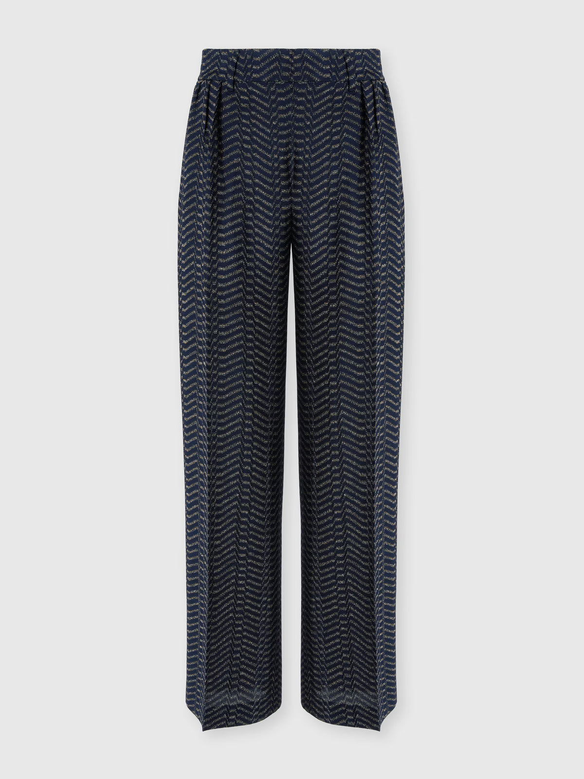 CLASSIC LAMÉ TROUSERS W GREEK KEY MOTIF