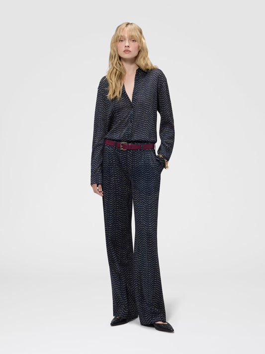 LAMÉ SHIRT W GREEK KEY MOTIF