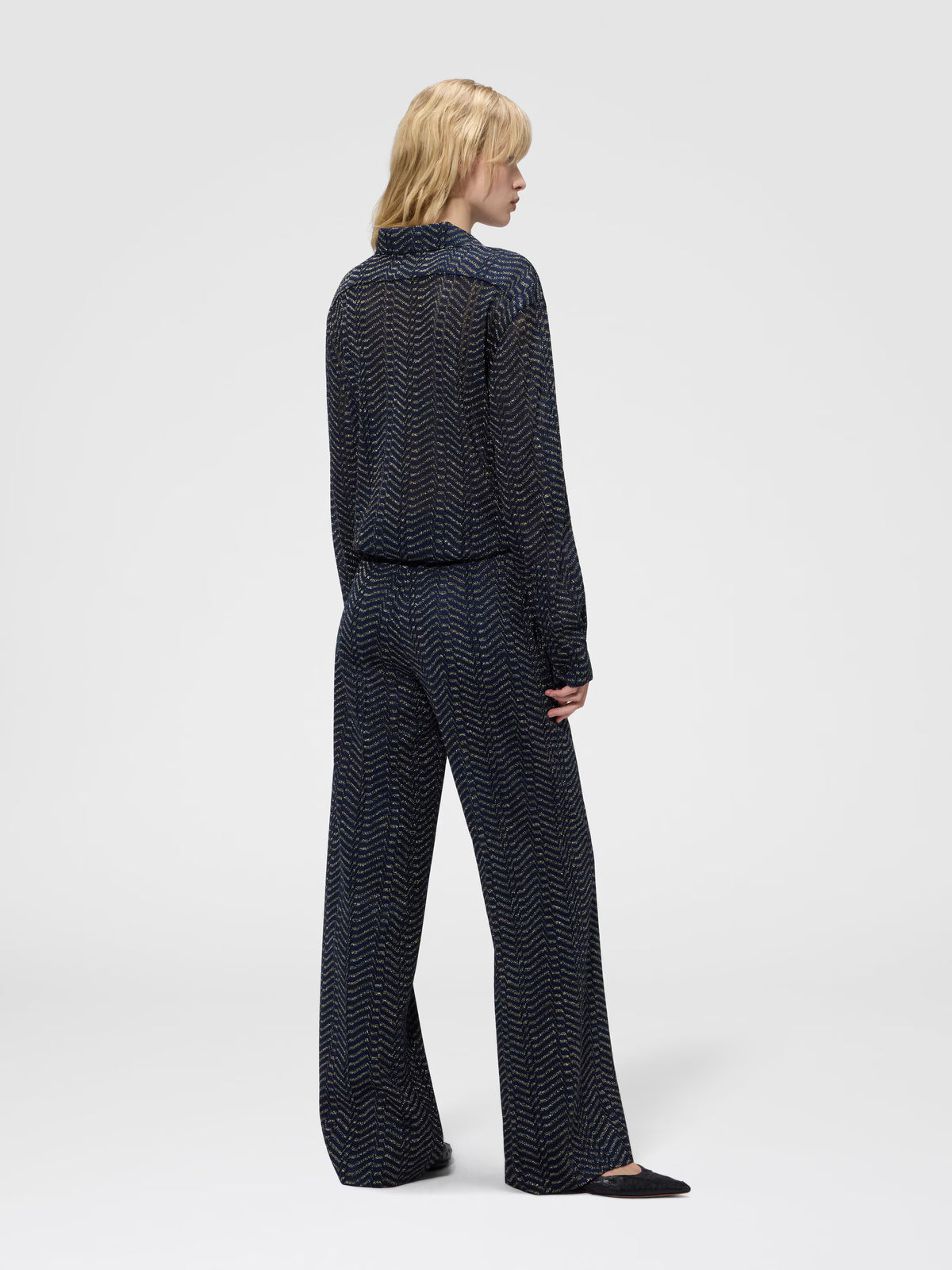LAMÉ SHIRT W GREEK KEY MOTIF