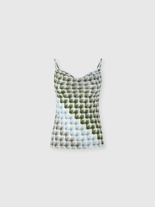 LACE MOTIF TOP W DRAPED NECKLINE