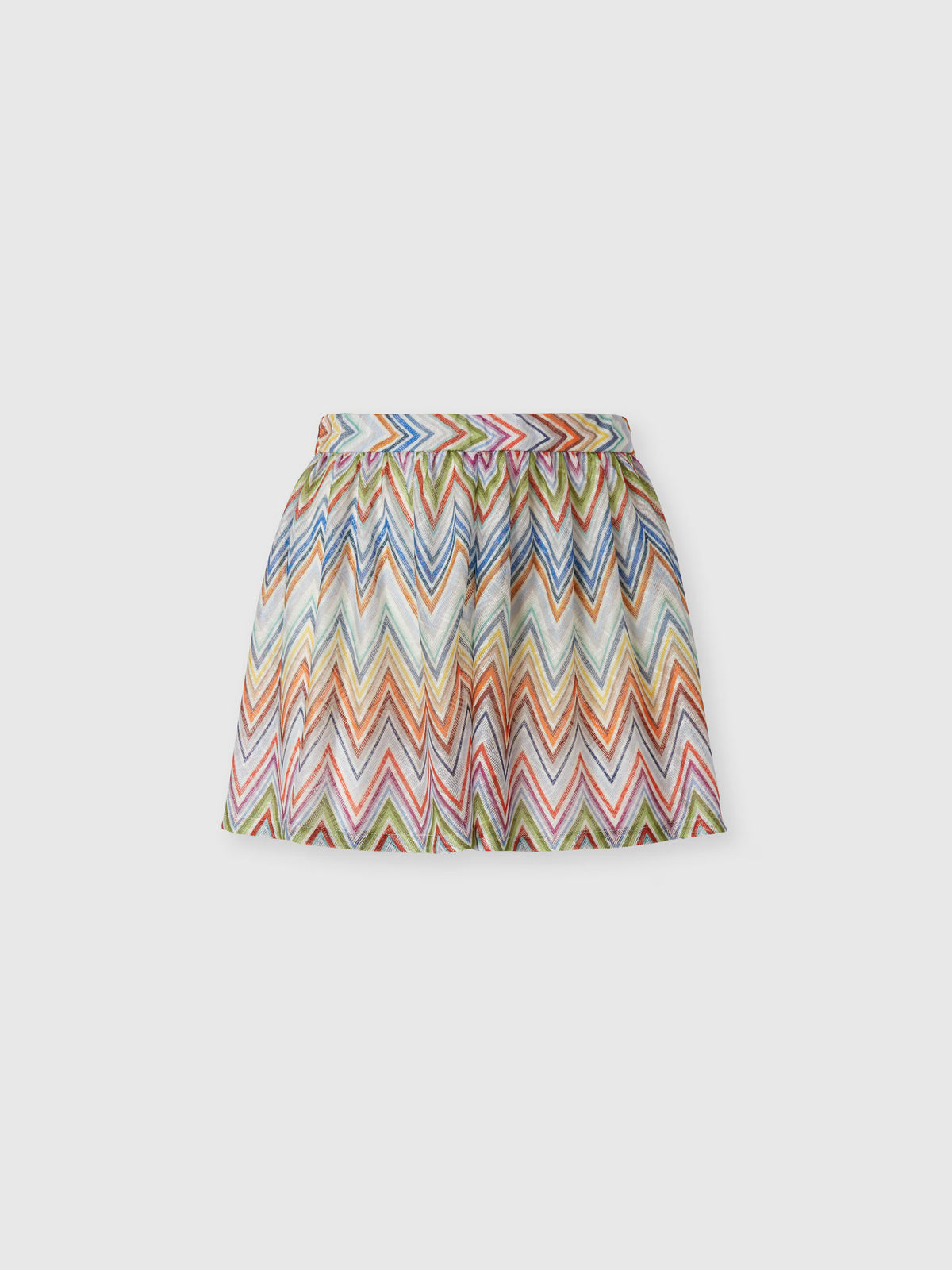 ZIG ZAG PRINTED FABRIC SHORTS