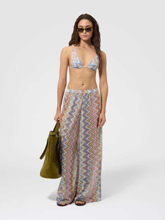 ZIG ZAG PRINTED COVER-UP TROUSERS