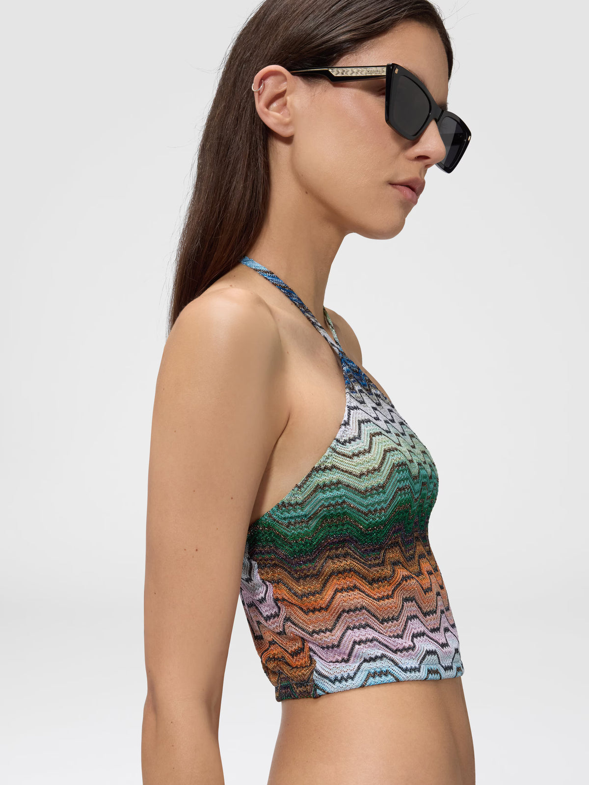 HALTER TOP LAME BLEND