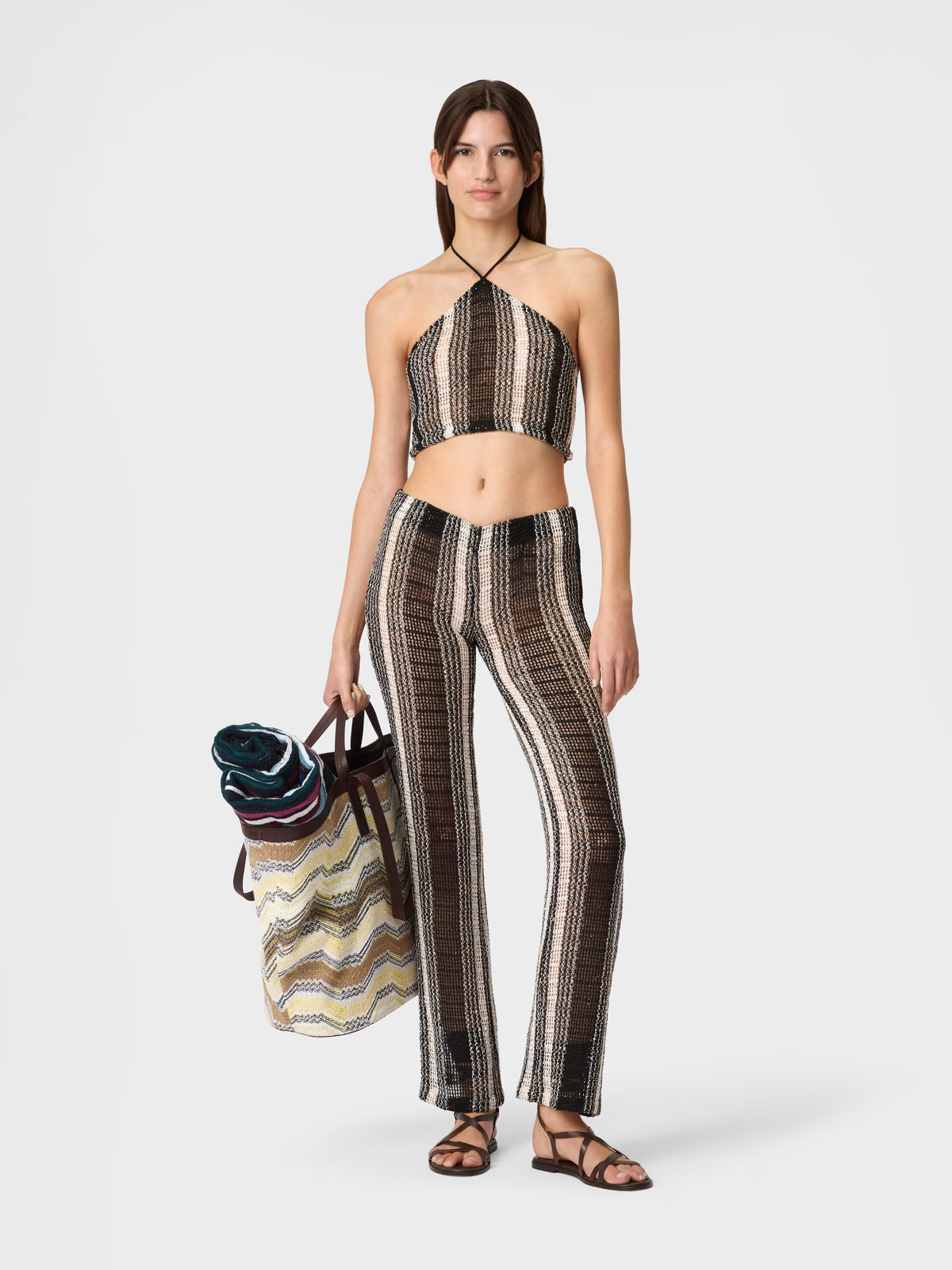 HALTER TOP IN COTTON BLEND