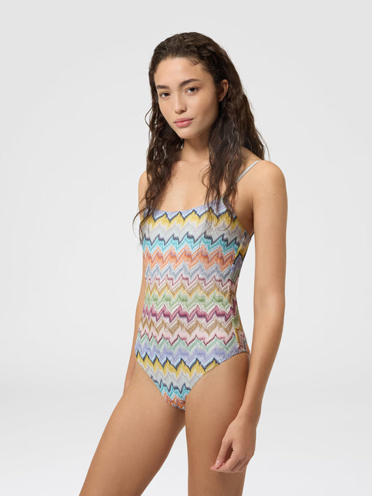 VISCOSE LAMÉ ONE-PIECE SWIMSUIT