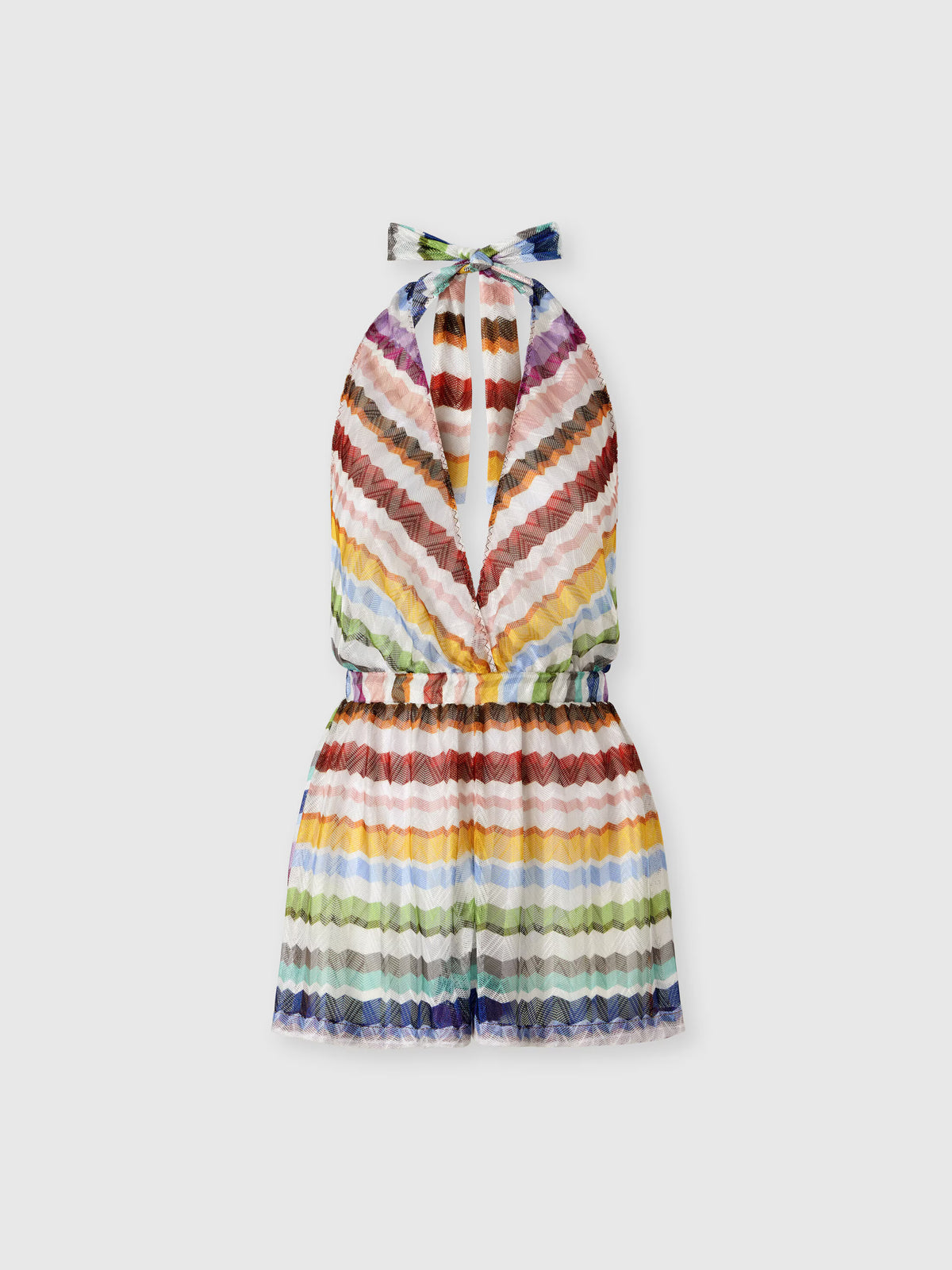 SHORT ZIG ZAG TULLE PLAYSUIT