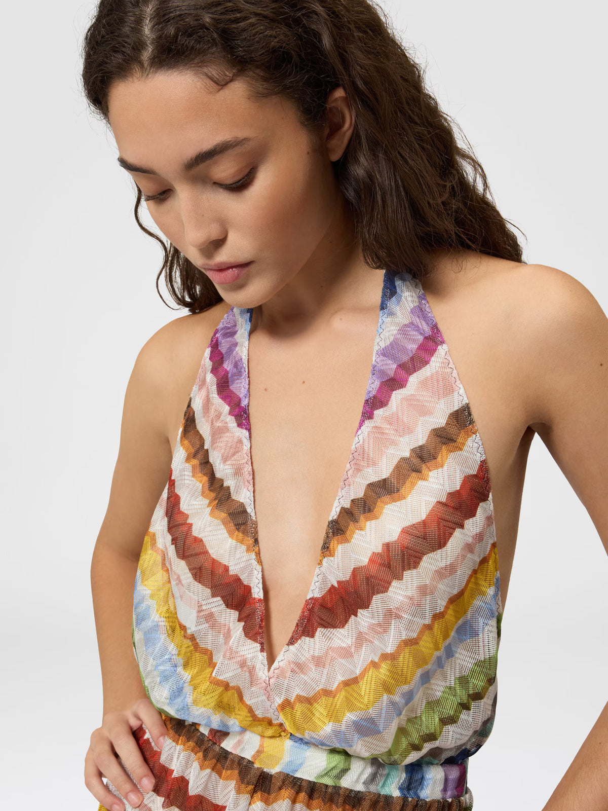 SHORT ZIG ZAG TULLE PLAYSUIT