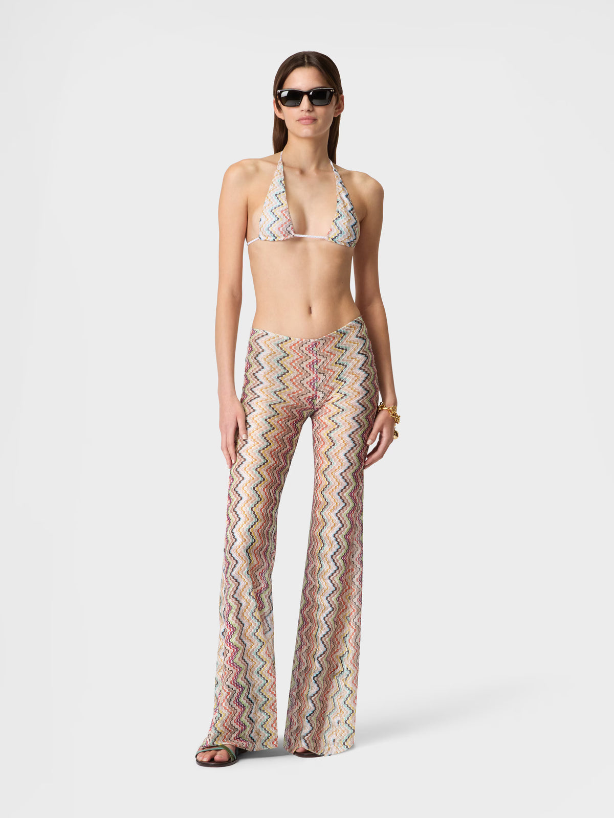 FLARE TROUSER PRINTED MOTIF