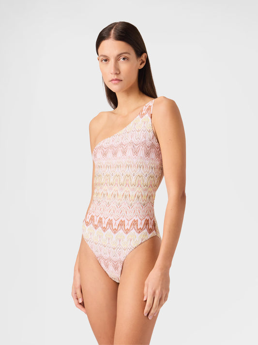 ONE SHOULDER LACE SWIMSUIT
