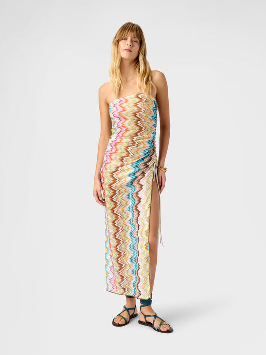 LONG COVER-UP ZIG ZAG PRINT