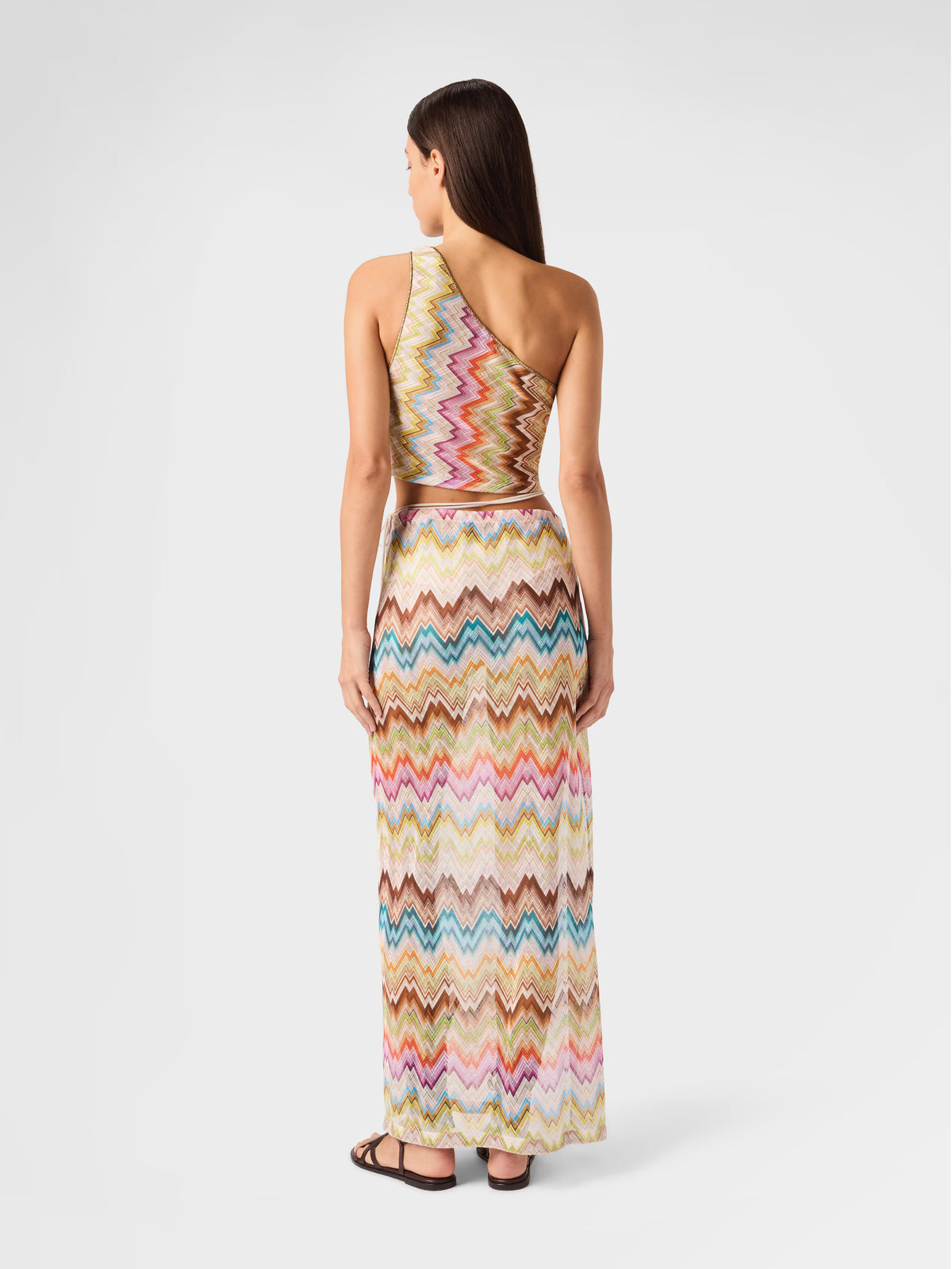 WRAP SKIRT WITH ZIG ZAG PRINT