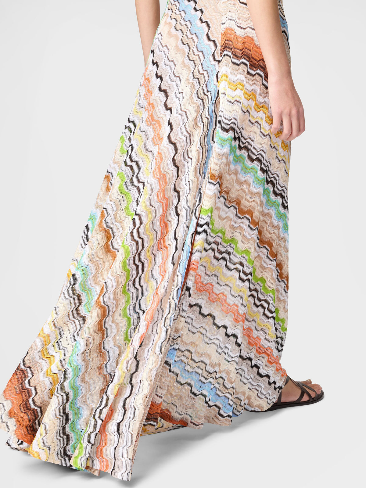 LONG HALTER COVER-UP GREEK MOTIF