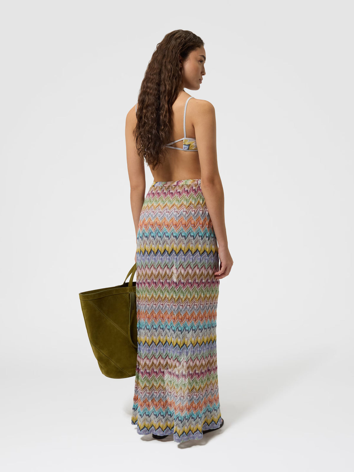 LONG LAMÉ COVER-UP SKIRT