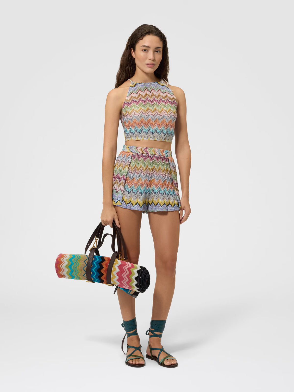 LAMÉ COVER-UP SHORTS