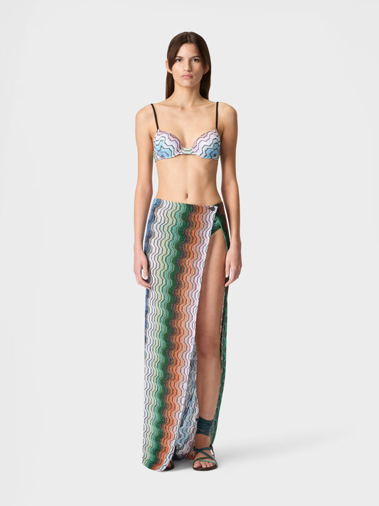 LONG SPLIT SKIRT GREEK MOTIF
