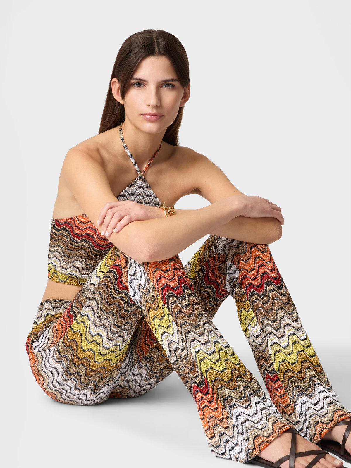 LONG TROUSERS GREEK MOTIF