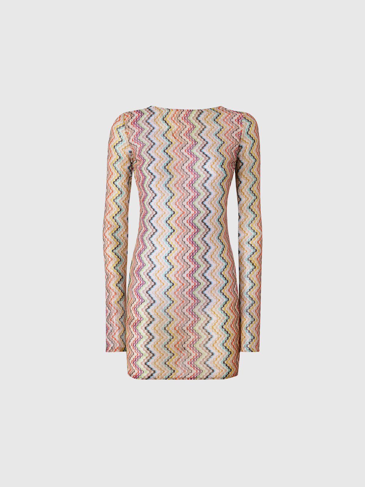 LONG SLEEVE DRESS ZIG ZAG PRINT