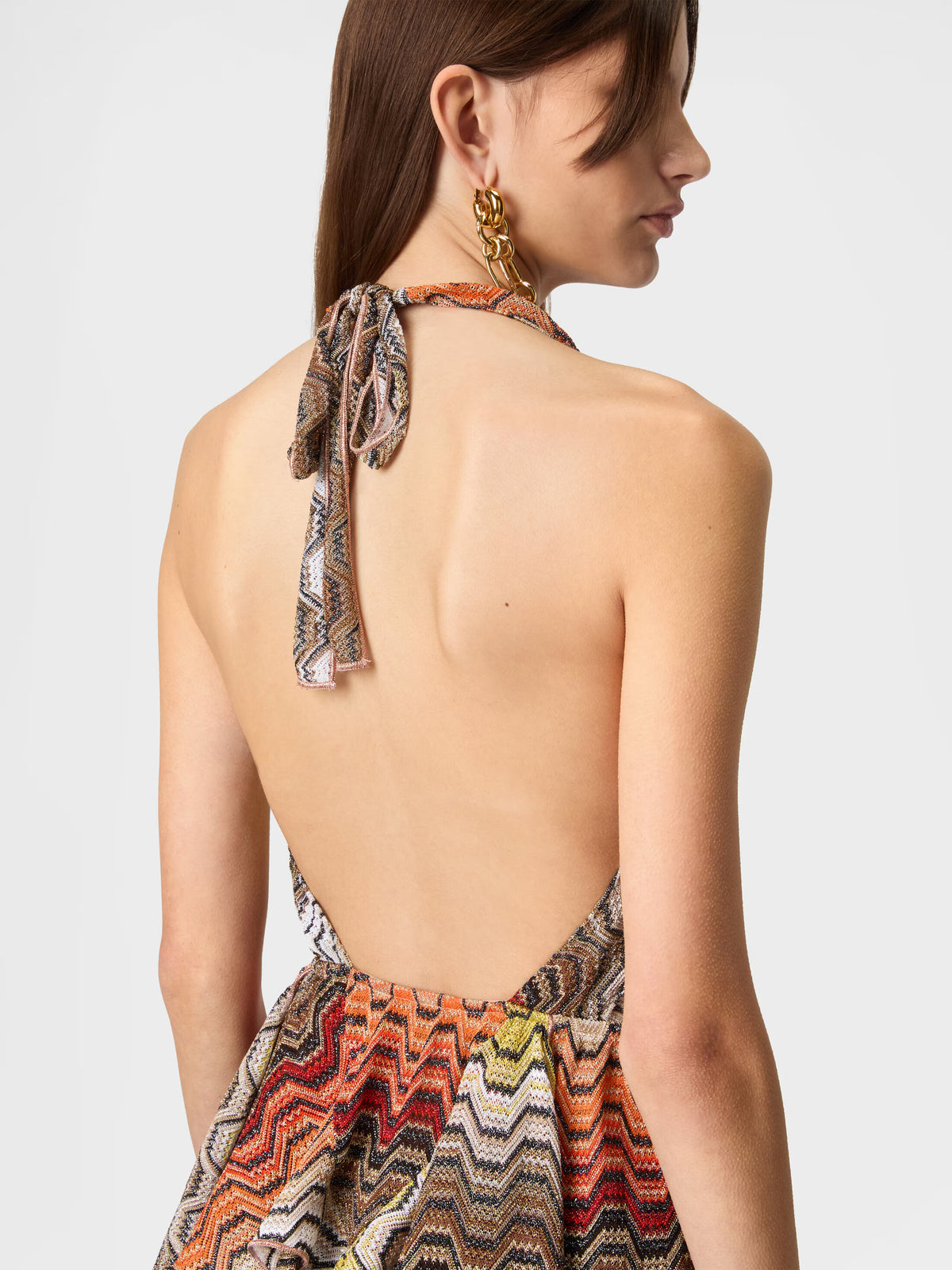 OPEN BACK COVER-UP GREEK MOTIF