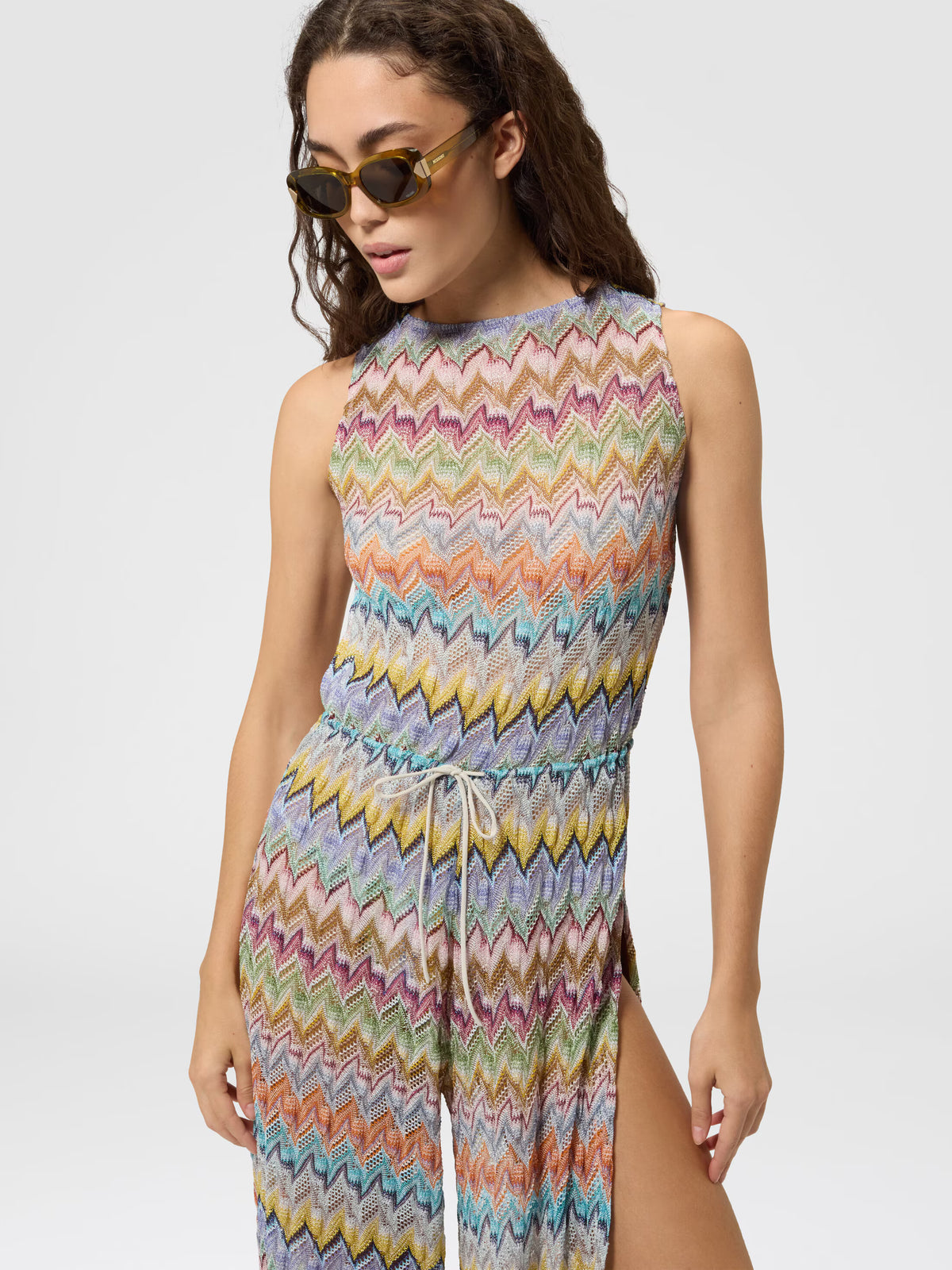 LONG COVER-UP JUMPSUIT W CUT-OUT