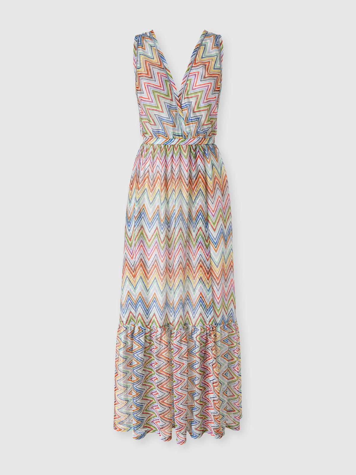 LONG ZIG ZAG TULLE COVER-UP DRESS
